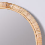 Brienne Wall Mirror, Natural Rattan, 38" X 24"