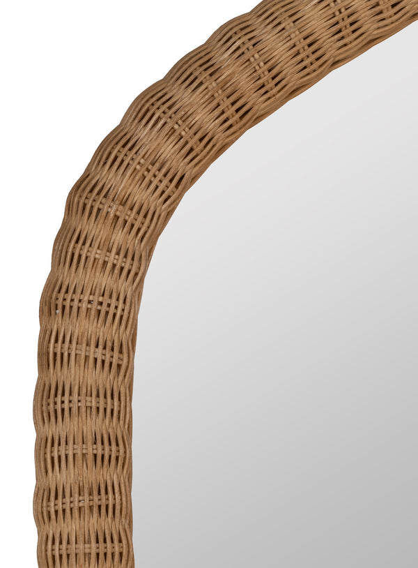 Evelyn Mirror, Rattan, 37" x 24.5"