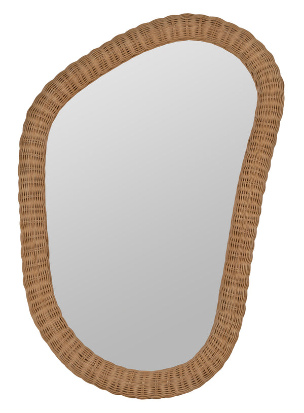 Evelyn Mirror, Rattan, 37" x 24.5"