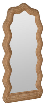 Maxine Floor Mirror, Rattan, 74.5" x 36.75"