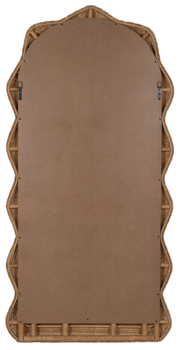 Maxine Floor Mirror, Rattan, 74.5" x 36.75"