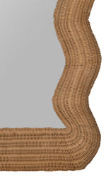 Maxine Floor Mirror, Rattan, 74.5" x 36.75"