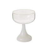 Aurelia Coupe Glass, White/Clear