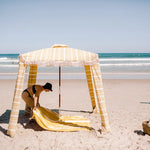 Beach Blanket, Vintage Yellow Stripe