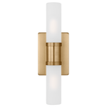 Keaton 16" Bath Sconce, Satin Brass/Etched Glass