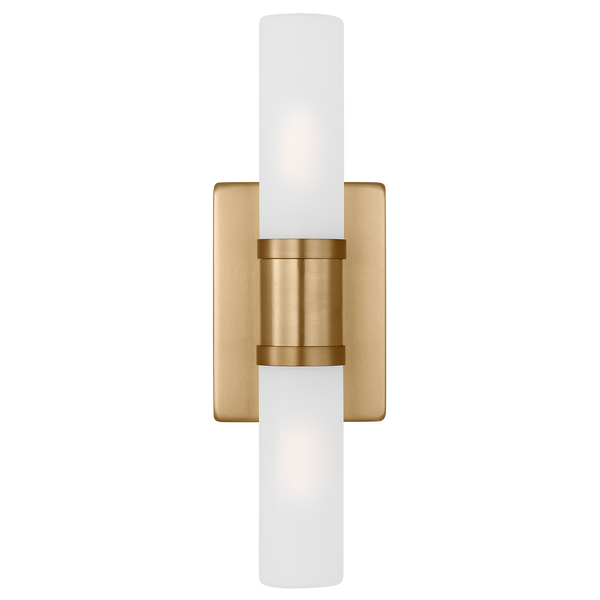 Keaton 16" Bath Sconce, Satin Brass/Etched Glass