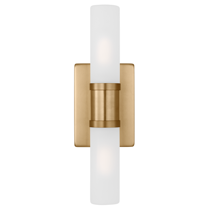 Keaton 16" Bath Sconce, Satin Brass/Etched Glass
