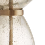 Dreena Lamp, Smoke Luster Seedy Glass, Antique Brass