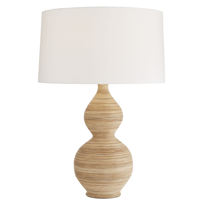 Donna Table Lamp, Natural Rattan