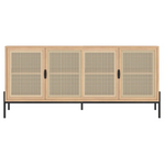 Avida Sideboard Large Rustic Oak / Black, 71.75"W x 18.5"D x 32.5"H
