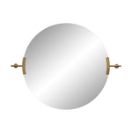 Madden Round Mirror, Antique Brass, 30" x 38.5"