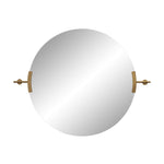 Madden Round Mirror, Antique Brass, 30" x 38.5"