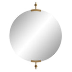 Madden Round Mirror, Antique Brass, 30" x 38.5"