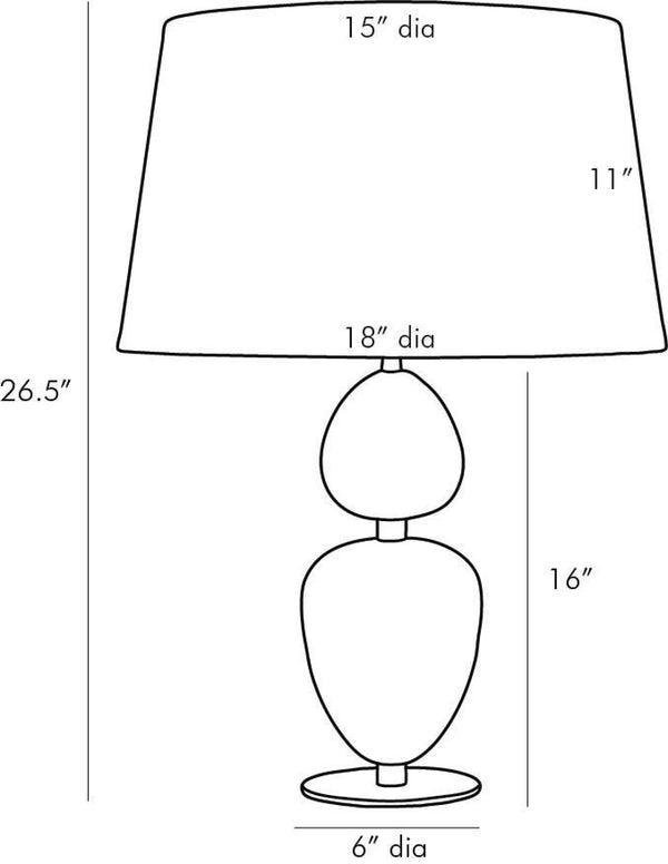 Aubrey Table Lamp, 26.5"H