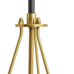 Franklin Sconce, Antique Brass, Bronze, White Linen