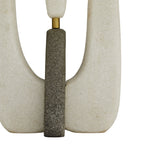Harleen Lamp, White Ricestone, Charcoal Ricestone