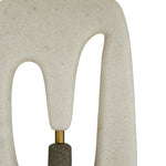 Harleen Lamp, White Ricestone, Charcoal Ricestone