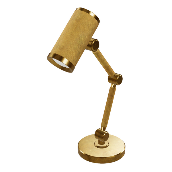 Barrett Mini Desk Lamp, Natural Brass
