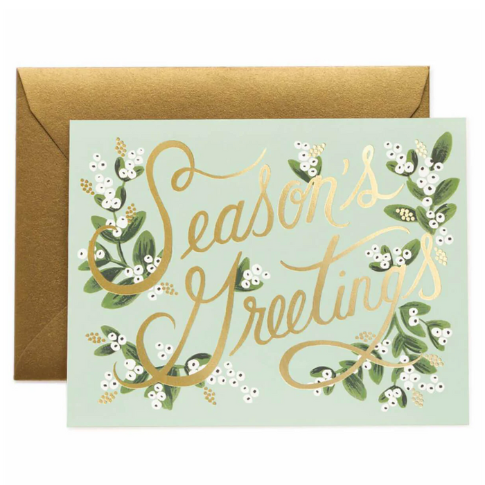 Mistletoe Season's Greetings, Greeting Card
