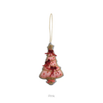 Handmade Beaded Fabric Christmas Tree Ornament, 4 Styles