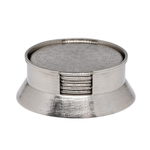 Winsford Matte Hammered Pewter Coasters, S/6