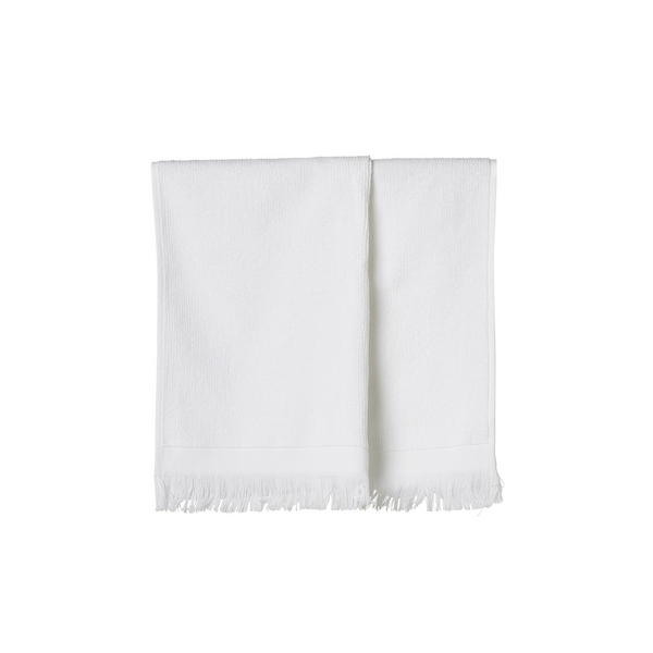 Ribbed Bath Collection, White