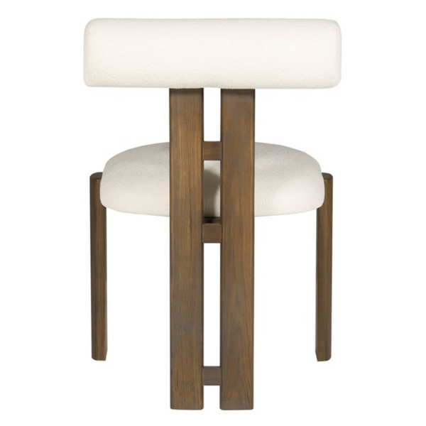 Wright Dining Chair, Jackpot Chalk Performance Fabric / Saddle Finish