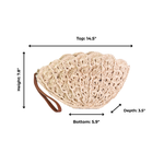 Thick Weave Seashell Clutch