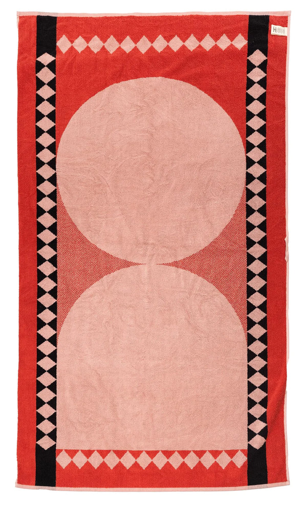 Beach Towel, Pink Diamond