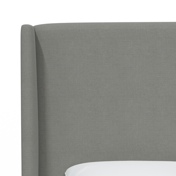 Clare Platform Bed, Grey Linen, King