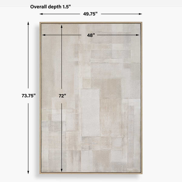 Erase Hand Painted Canvas, 50"W x 74"H