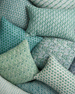 Cadiz Emerald Linen Cushion, 12" x 18"