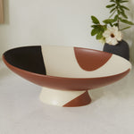 Calico Footed Bowl, 13"