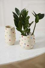Colour Dot Vase, 4"Dia