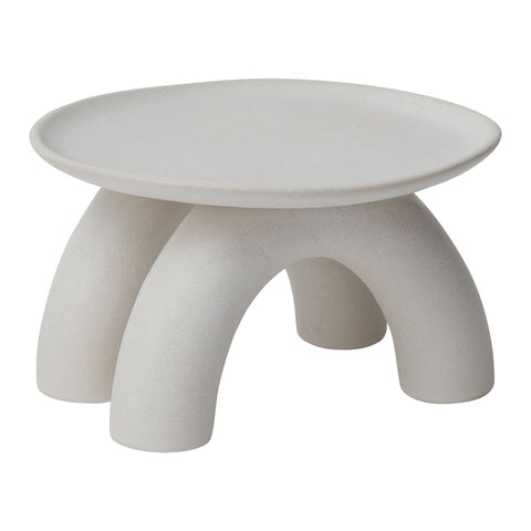 Echo Footed Saucer, White, 10.25"x 6"