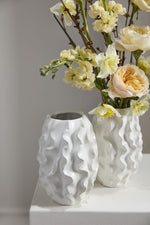 Ruffle Vase, 8"H