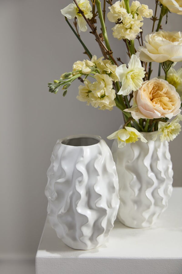 Ruffle Vase, 8"H