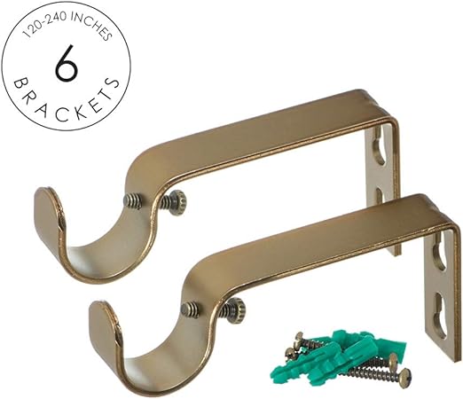 Curtain Rod, Brass, 120" to 240"
