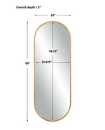 Varina Tall Gold Mirror, 22W" x 60H"
