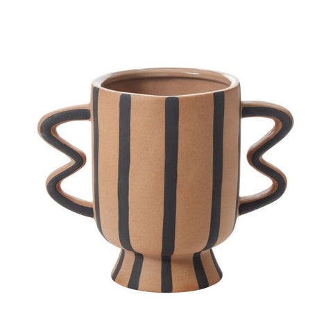 Akimbo Footed Pot, Terracotta