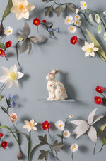Flower Fields Bunny Figurine, 8.75"