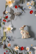 Flower Fields Bunny Figurine, 8.75"