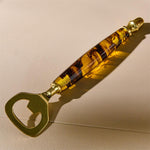 Tortoise Print 4 Pc Bar Set with Stand