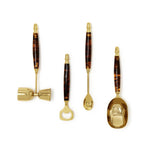 Tortoise Print 4 Pc Bar Set with Stand