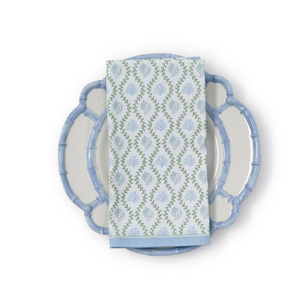 S/4 Coral Reef Block Print Cloth Napkins
