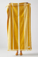 Beach Towel, Vintage Yellow Stripe