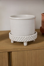 Jane Footed Pot with Saucer, 8"