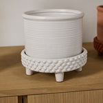 Jane Footed Pot with Saucer, 8"