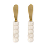 Modern Pop White Beaded Spreaders, S/2
