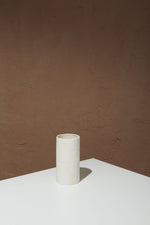 Checkerboard Vase, Cream, 8"